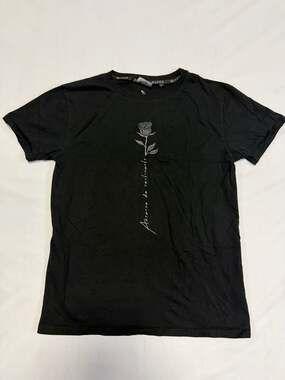 BLVCK Paris Absence de Sentiments Rose Embroidered Cotton T-Shirt